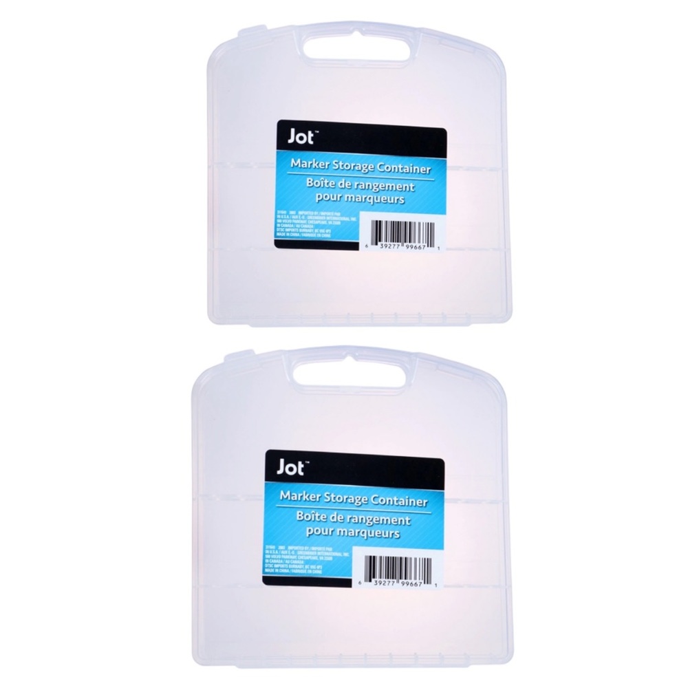 Clear Pen & Marker Storage Container Set of 2 NWT